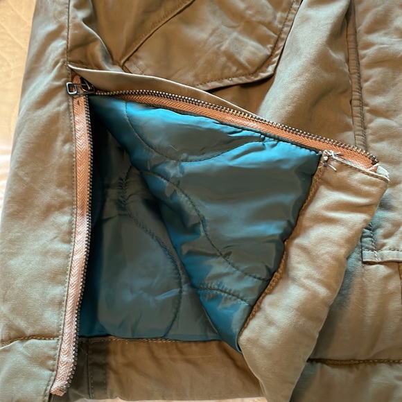 Abercrombie & Fitch Olive Green Sherpa Jacket Size Small - Picture 9 of 14